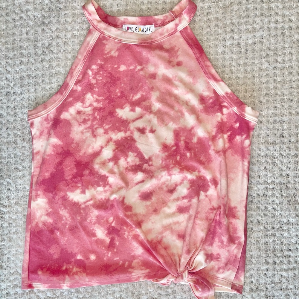 NWT Girls Med. Side Tie Tank